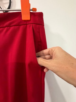 Traje de chaqueta y pantalón Zara rojo