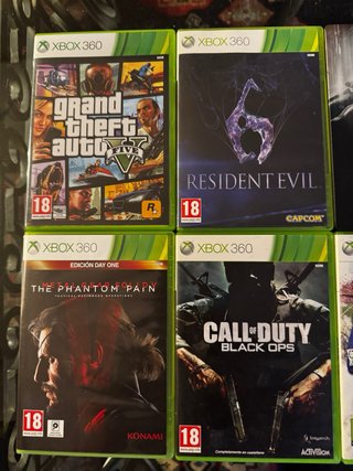 Xbox 360 Slim Negra + Mandos y Juegos