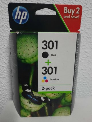 Cartuchos HP 301 Pack 2 Negro y Tricolor