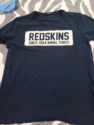Camiseta Redskins Hombre Azul