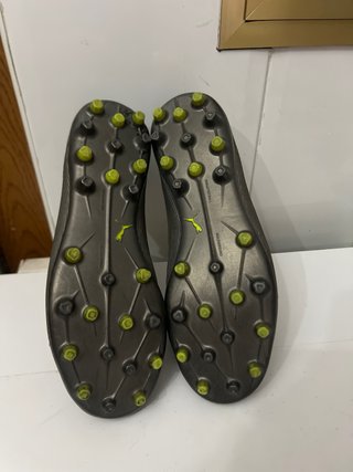 Botas de fútbol Puma ultra grises y verdes