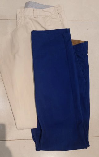 2 Pantalones Caball Talla 44 Azul/Blanco(precio 2)