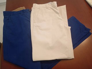 2 Pantalones Caball Talla 44 Azul/Blanco(precio 2)