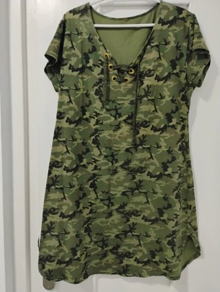 Vestido Camiseta Camuflaje