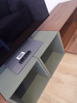 Mueble TV Ikea Modular Madera y Verde