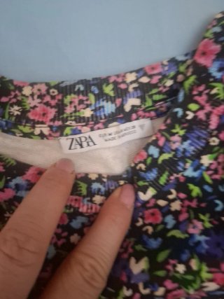 Camisa estampada flores manga ancha