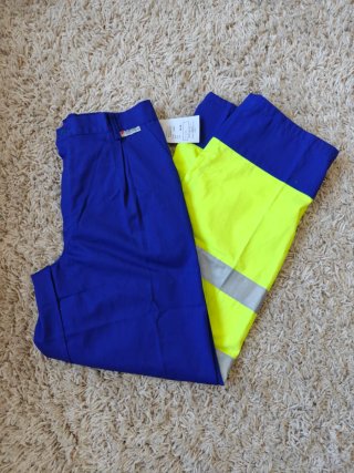 Pantalón de trabajo azul y amarillo Talla 46