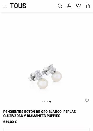 Pendientes Tous Oso Perla
