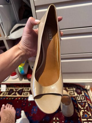 Zapatos Guess Tacon Alto Cuña Piel Talla 38