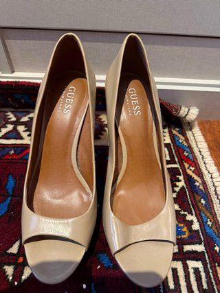 Zapatos Guess Tacon Alto Cuña Piel Talla 38