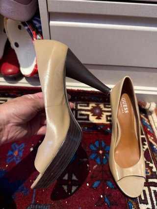 Zapatos Guess Tacon Alto Cuña Piel Talla 38
