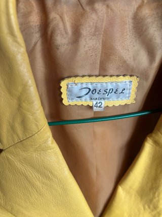 Chaqueta de cuero amarilla Despe Talla 42