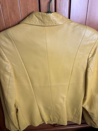 Chaqueta de cuero amarilla Despe Talla 42
