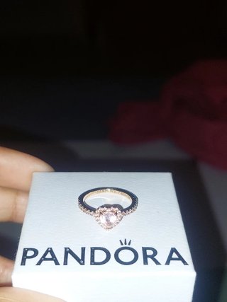 Anillo Pandora Corazón Oro Rosado