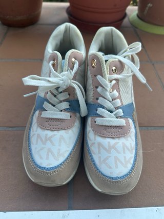 Scarpe sportive donna beige e rosa