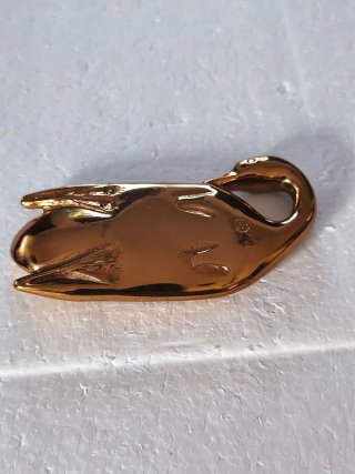 Bandeja bronce pato anillero
