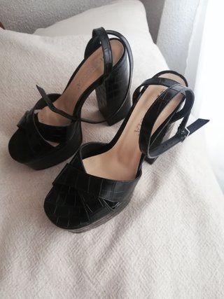 Sandalias negras piel auténtica