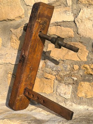 Antiguo tornillo banco carpintero grande
