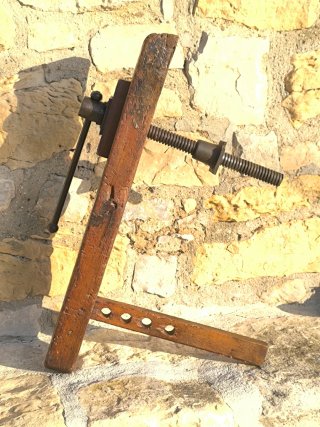 Antiguo tornillo banco carpintero grande