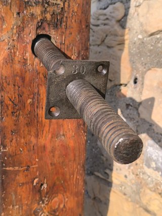 Antiguo tornillo banco carpintero grande
