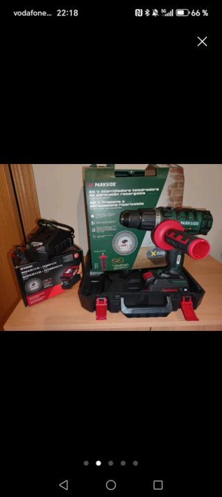 Taladro Percutor 20V Parkside nuevo COMPLETO
