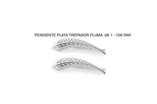 Pendientes Plata Trepador Pluma