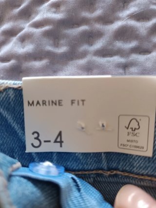 Calças ganga marine fit 3/4 anos