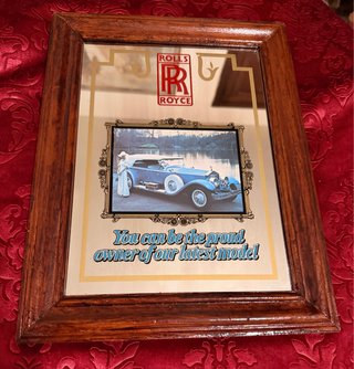 Cuadro Publicitario espejo Rolls Royce Años 70