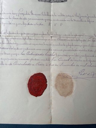 Diploma Consul Alfonso XII
