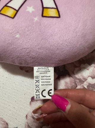 Morbido cuscino rotondo con unicorno