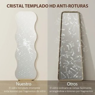 Espejo ondulado de pie