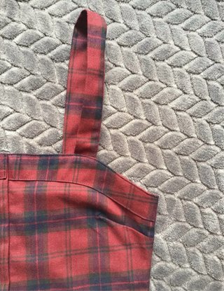 Top Pull&Bear cuadros rojo y negro