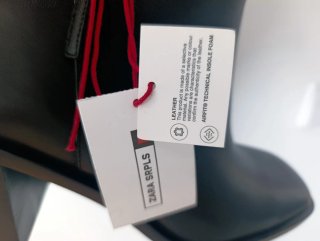 Botas de piel negras desmontables Zara