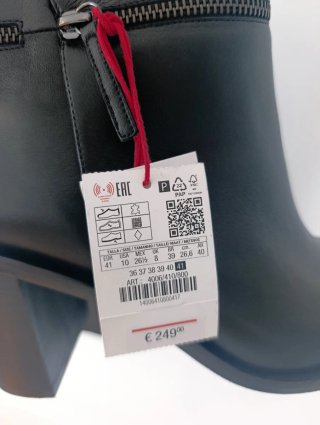 Botas de piel negras desmontables Zara