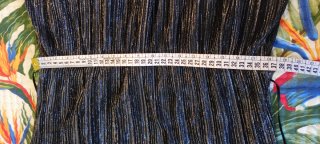 Vestito Corto Nero e Argento Plissettato Lurex M