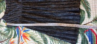 Vestito Corto Nero e Argento Plissettato Lurex M