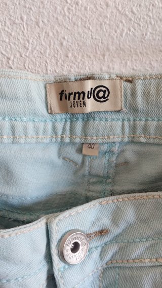 Shorts vaqueros turquesa