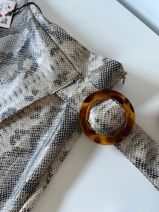 Falda pantalón Zara efecto piel estampado serpient