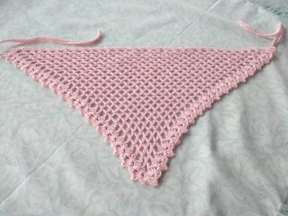 Bandana para el pelo crochet rosa