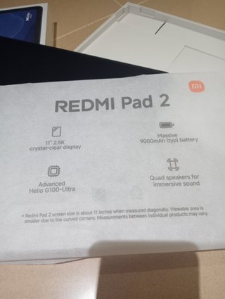 Xiaomi Redmi Pad 2 Nuevo + Cristal Templado