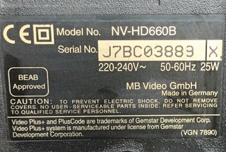 Videograbadora Panasonic NV-HD660 VHS HI-FI Estére