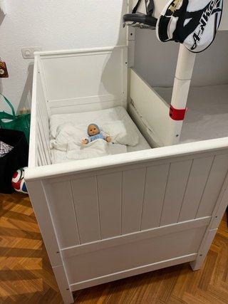 Urge!Cuna convertible en cama blanca 140*70