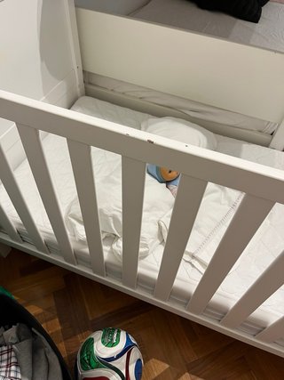 Urge!Cuna convertible en cama blanca 140*70