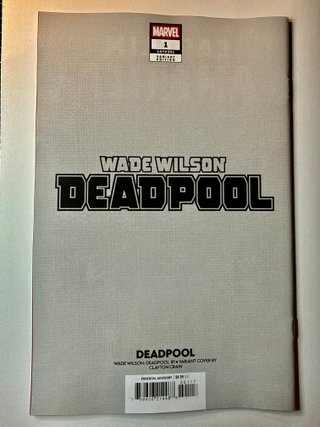 Comic USA Wade Wilson Deadpool #1 de Clayton Crain