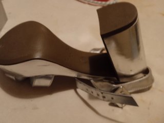 Zapatos de plataforma plateados talla 38, perfecto