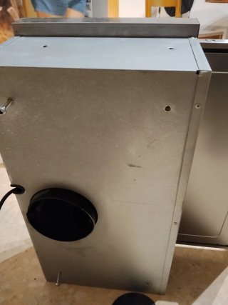 Extractor de cocina metálico con luces