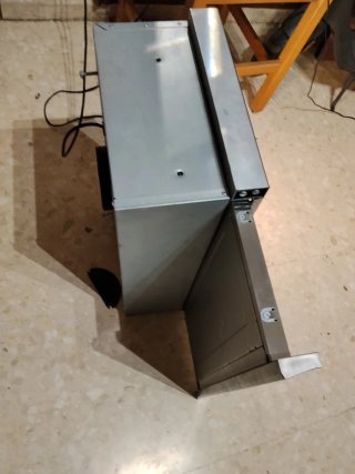 Extractor de cocina metálico con luces