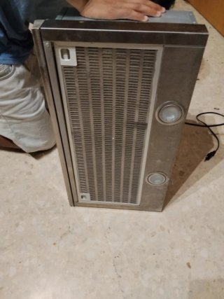 Extractor de cocina metálico con luces