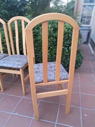 4 Sillas Comedor salon Madera Maciza Haya