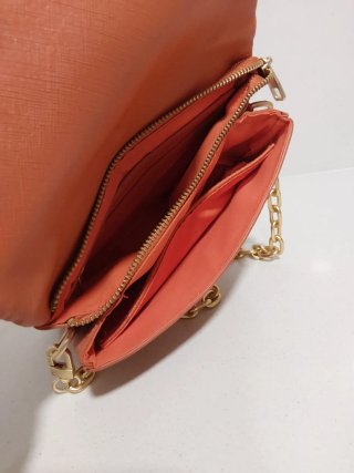 Bolso de mano Luca & Boh dorado y naranja